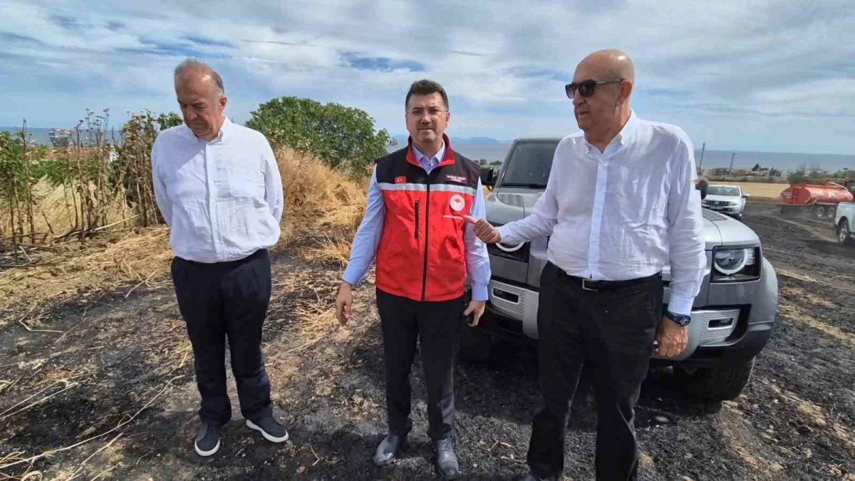 Tekirdağ'da sigara yangını: 100 dekar buğday tarlası yandı