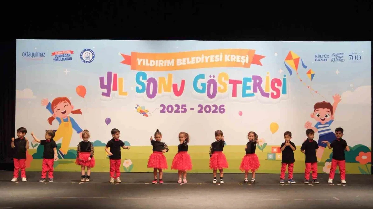 Yıldırım Belediyesi Kreşi'nde minikler mezuniyet coşkusu yaşadı
