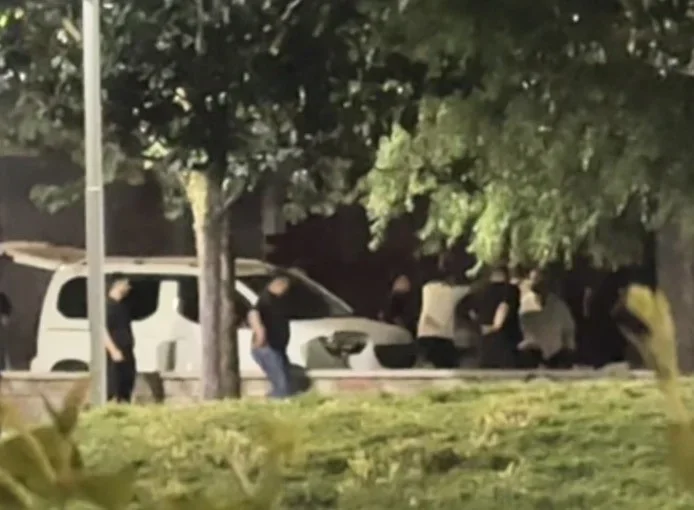 Bursa Yıldırım'da parkta tekme ve tokatlı saldırı