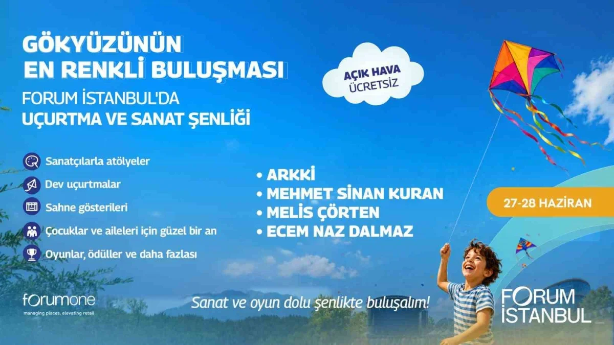 Forum İstanbul'da Uçurtma ve Sanat Şenliği 27-28 Haziran'da