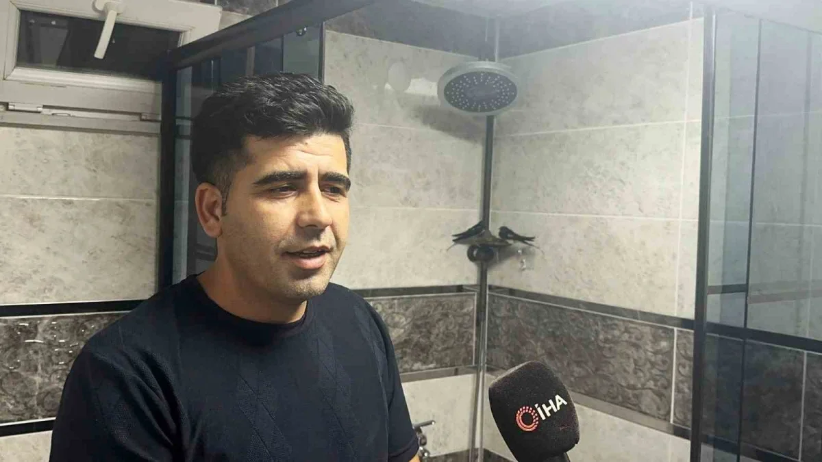 Tekirdağ'da 7 yıldır banyoda kırlangıçlarla yaşıyorlar