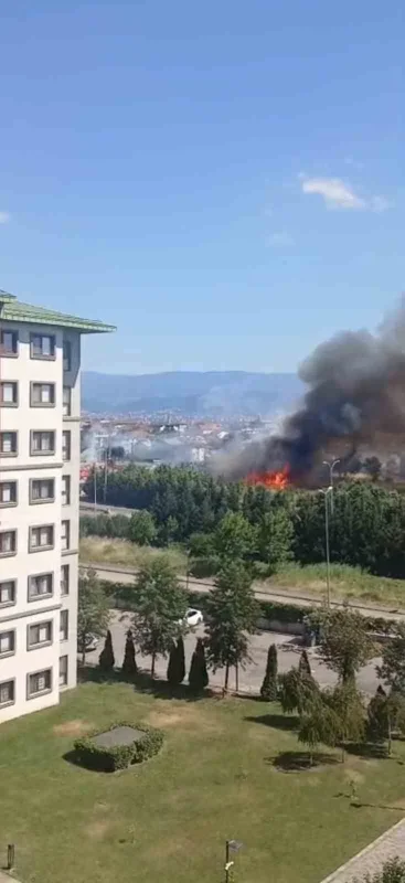 Kocaeli'de saman yüklü tır yangını mahalleyi tahliye ettirdi