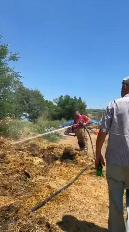 İnegöl'de anız yangını 20 dönümü küle çevirdi