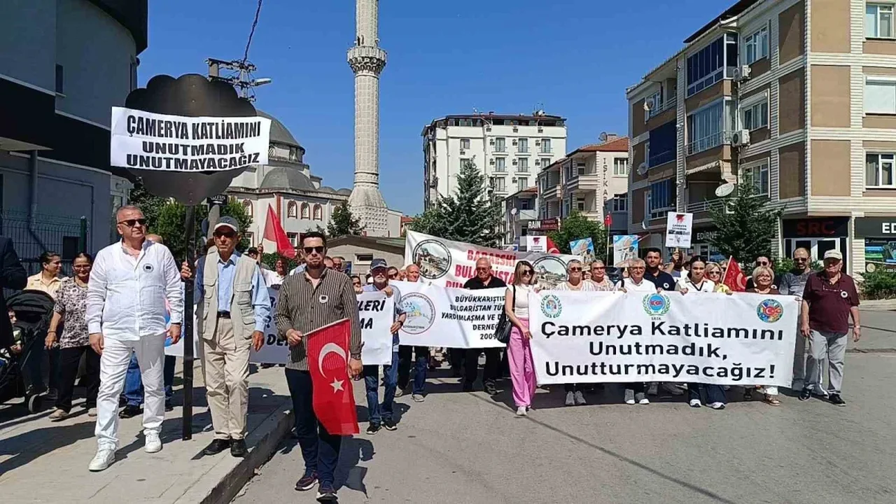 Çamerya Katliamı Edirne'de siyah çelenkle anıldı