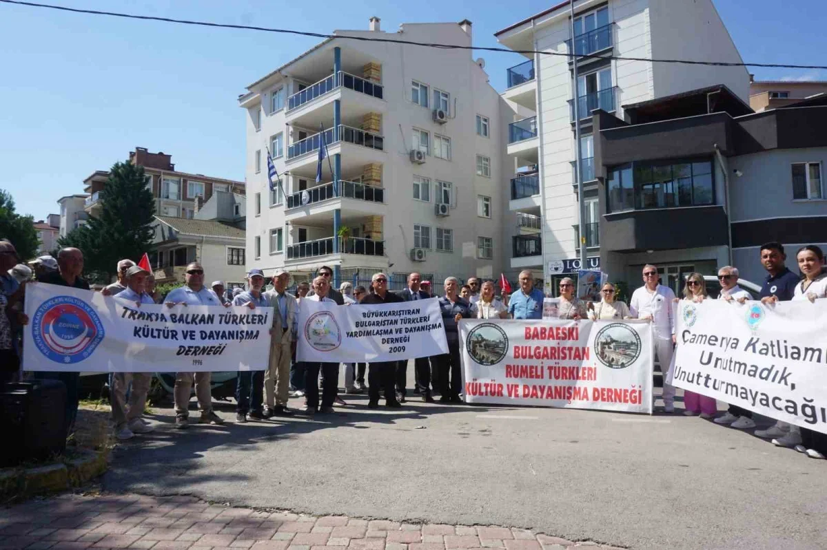 Çamerya Katliamı Edirne'de siyah çelenkle anıldı
