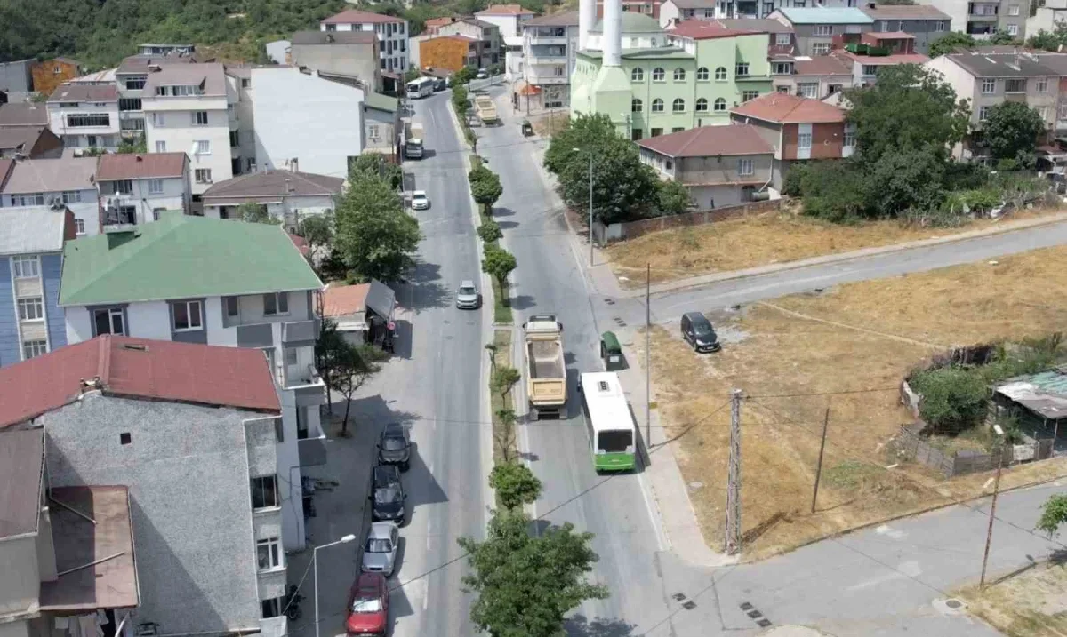 Boğazköy'de hafriyat kamyonlarına mahalle sakinlerinden tepki