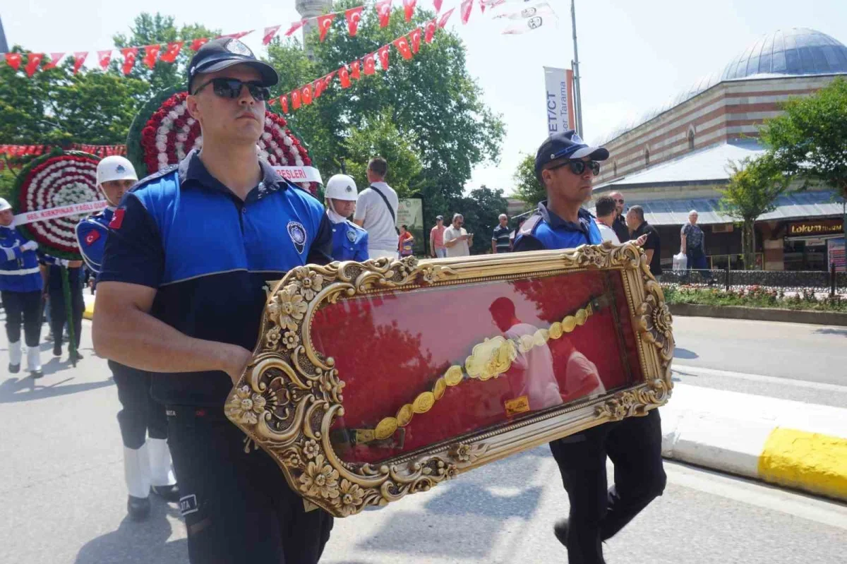 Edirne'de Kırkpınar'ın ağa karşılama geleneği sürdü