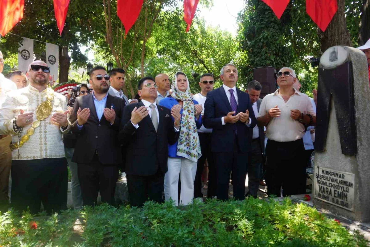 Edirne'de Kırkpınar'ın ağa karşılama geleneği sürdü