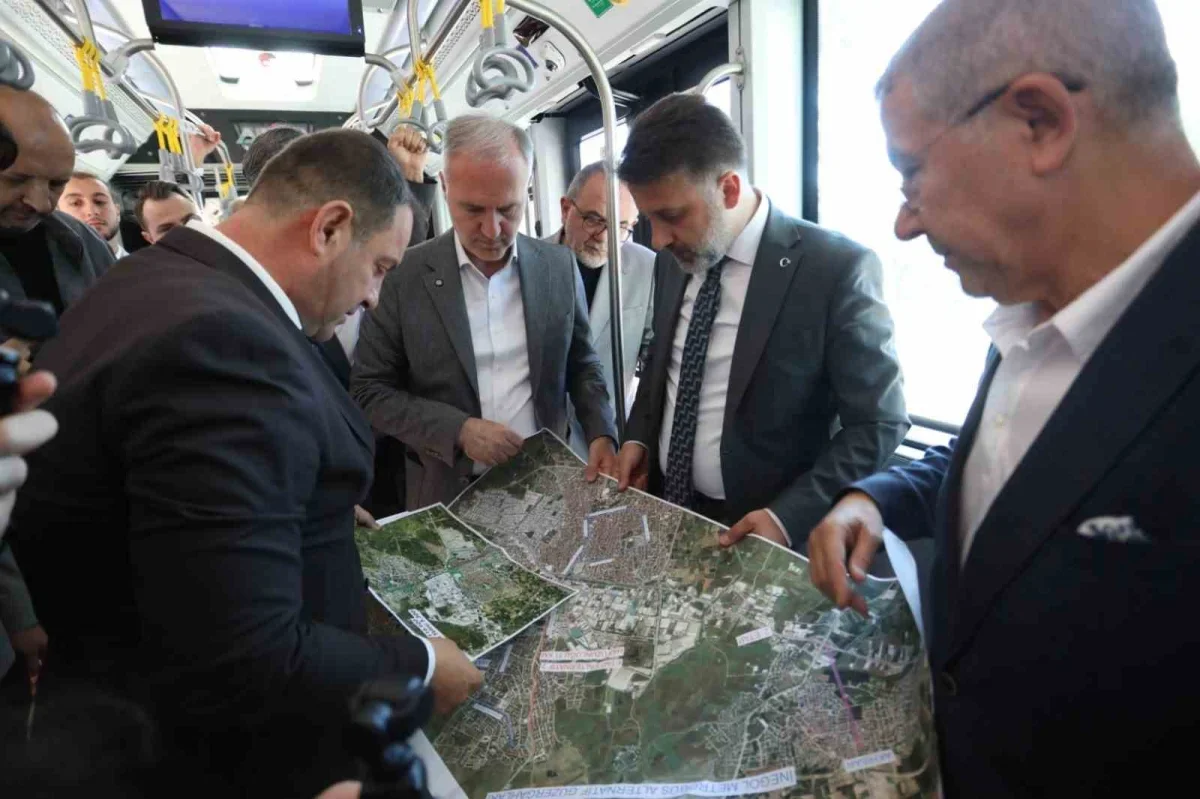 İnegöl'de metrobüs denemesi yapıldı: Hat Alanyurt'a uzanacak