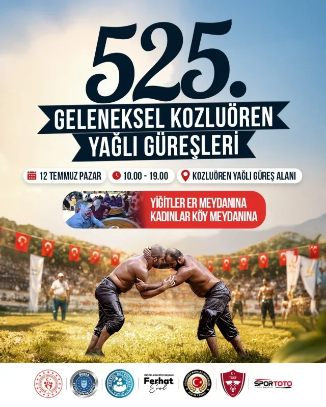 Kestel Belediyesi Kozluören Yağlı Güreşleri 12 Temmuz'da