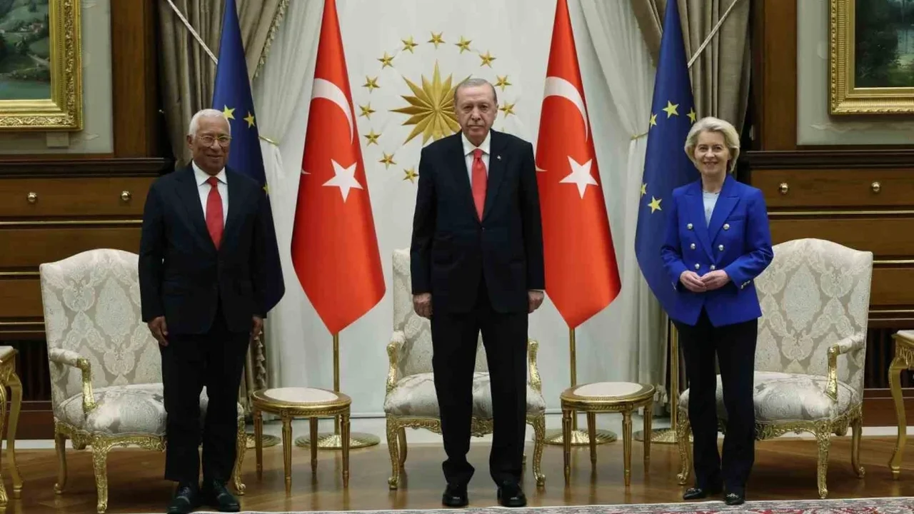 Erdoğan, AB liderleri Leyen ve Costa'yı Ankara'da kabul etti