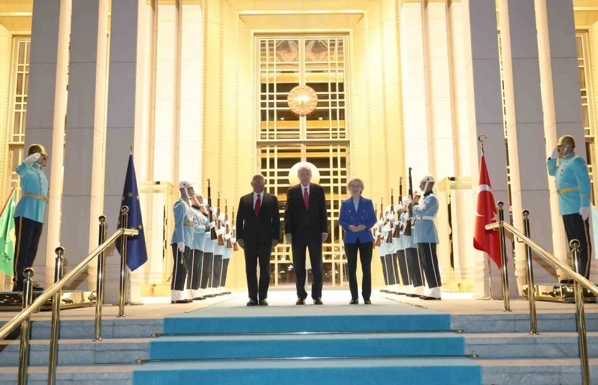 Erdoğan, AB liderleri Leyen ve Costa'yı Ankara'da kabul etti