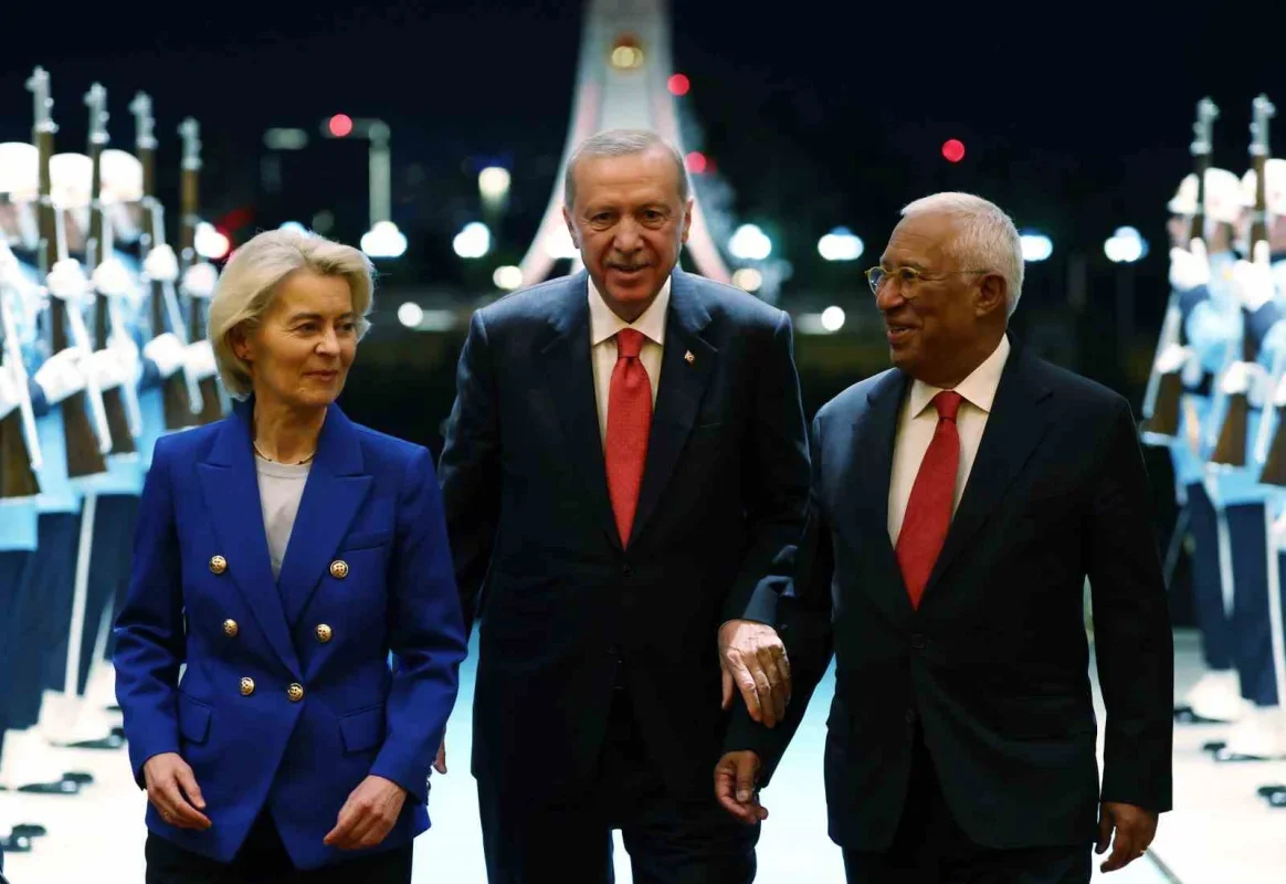 Erdoğan, AB liderleri Leyen ve Costa'yı Ankara'da kabul etti