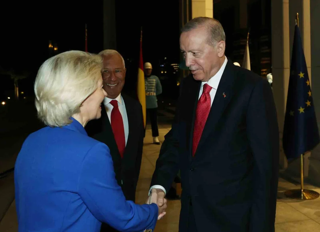 Erdoğan, AB liderleri Leyen ve Costa'yı Ankara'da kabul etti