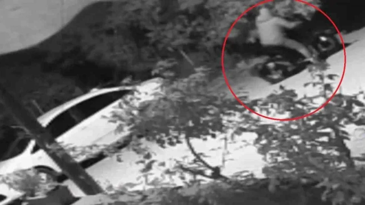 Maskeli şüpheli İznik'te park halindeki otomobili yaktı