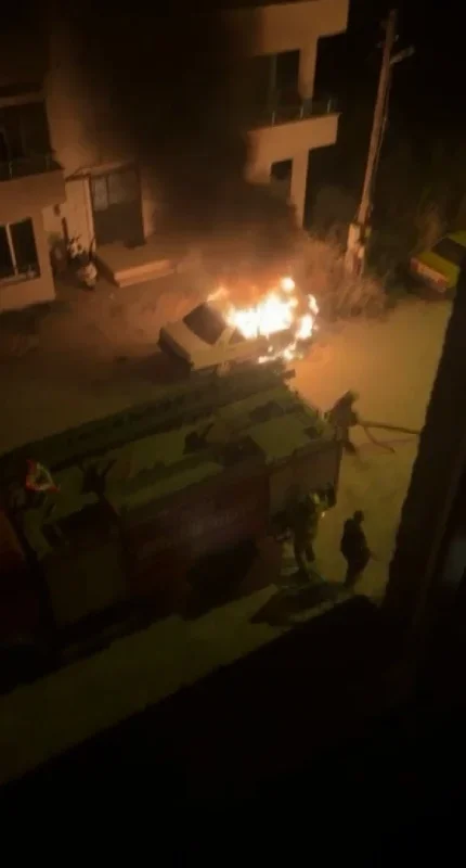 Maskeli şüpheli İznik'te park halindeki otomobili yaktı