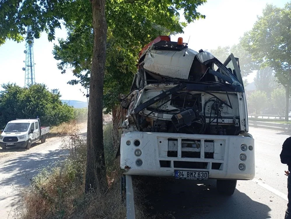Bursa Kestel'de freni patlayan kamyon sürücüsü öldü