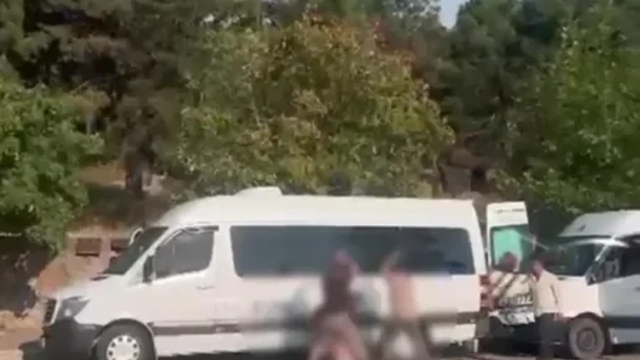 Kocaeli Gebze'de demir sopalı saldırı kameraya yansıdı