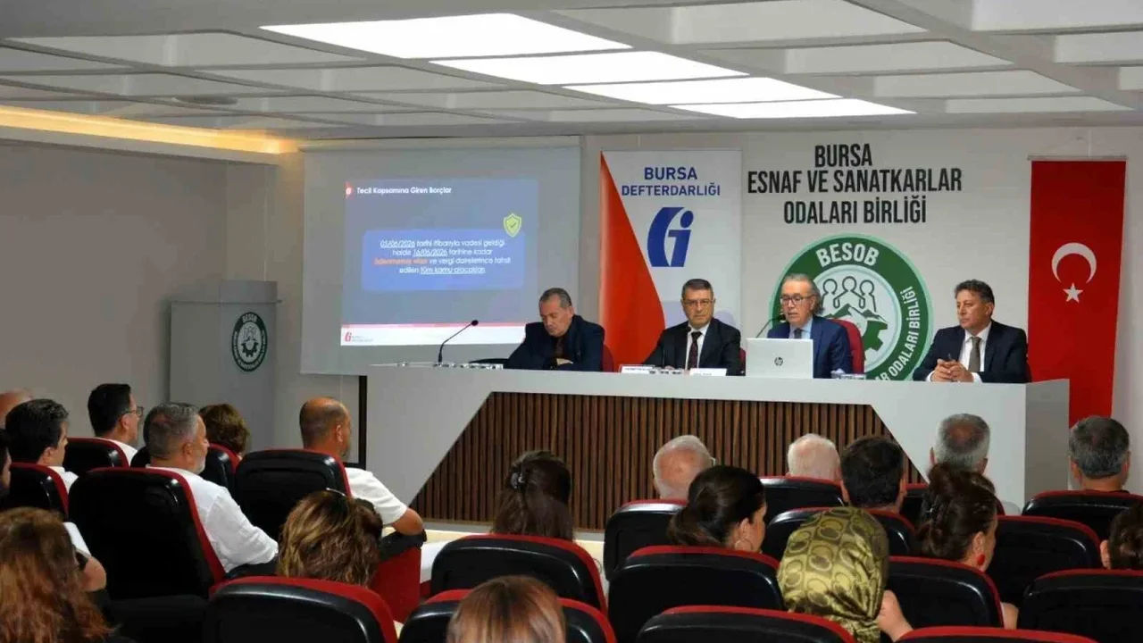 Bursa'da esnafa vergi borcu için düşük faizli taksit anlatıldı