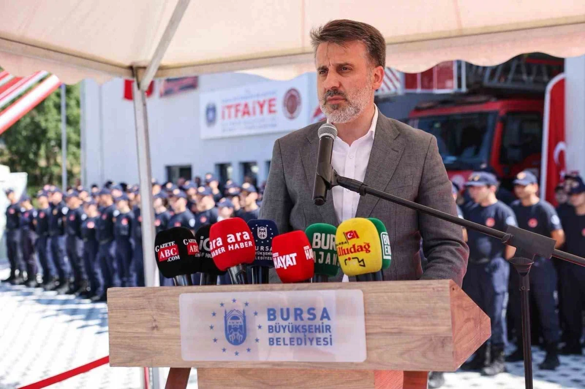 Büyükorhan'da yeni itfaiye binası hizmete açıldı