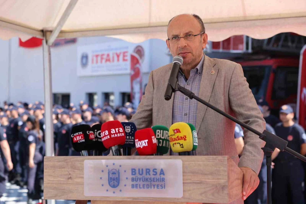 Büyükorhan'da yeni itfaiye binası hizmete açıldı