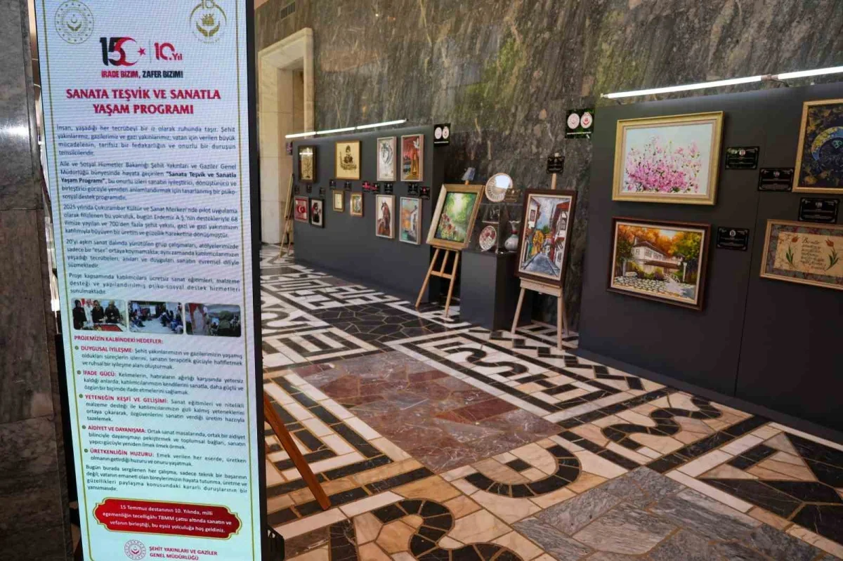 Erdemir'den şehit yakınları ve gazilere sanat sergisine destek