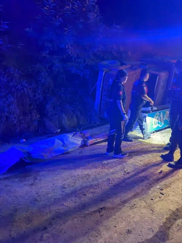 Yayla dönüşünde devrilen kamyonette 1 kişi öldü, 1 kişi yaralandı