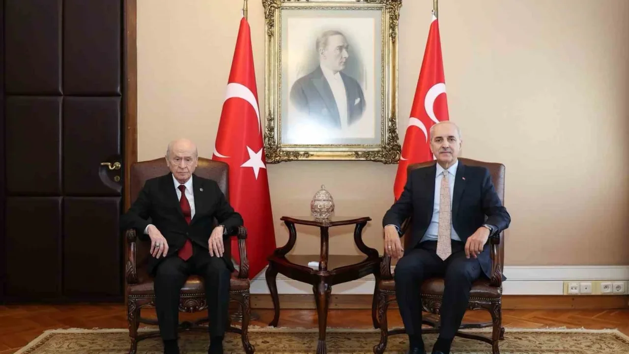 TBMM Başkanı Kurtulmuş, Bahçeli ile çerçeve yasa görüşmesi yaptı