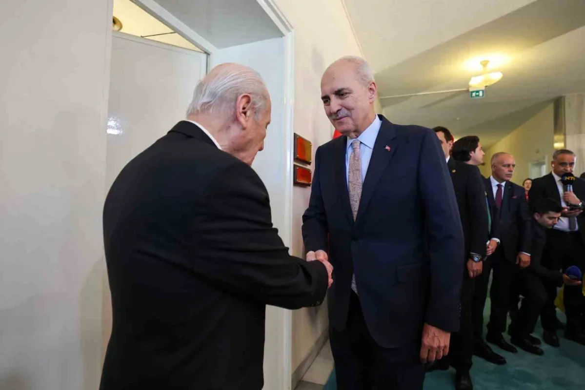 TBMM Başkanı Kurtulmuş, Bahçeli ile çerçeve yasa görüşmesi yaptı