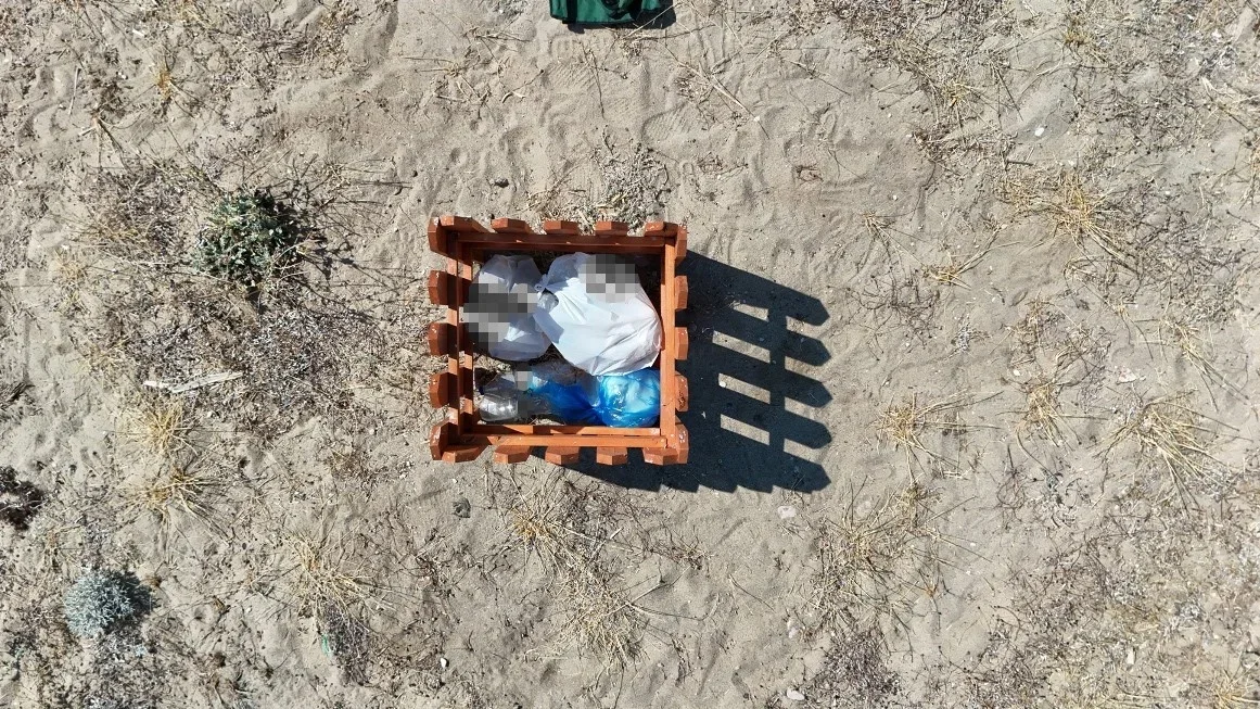 Ayvalık'ta kum zambaklarının koruma kafesleri çöplüğe döndü