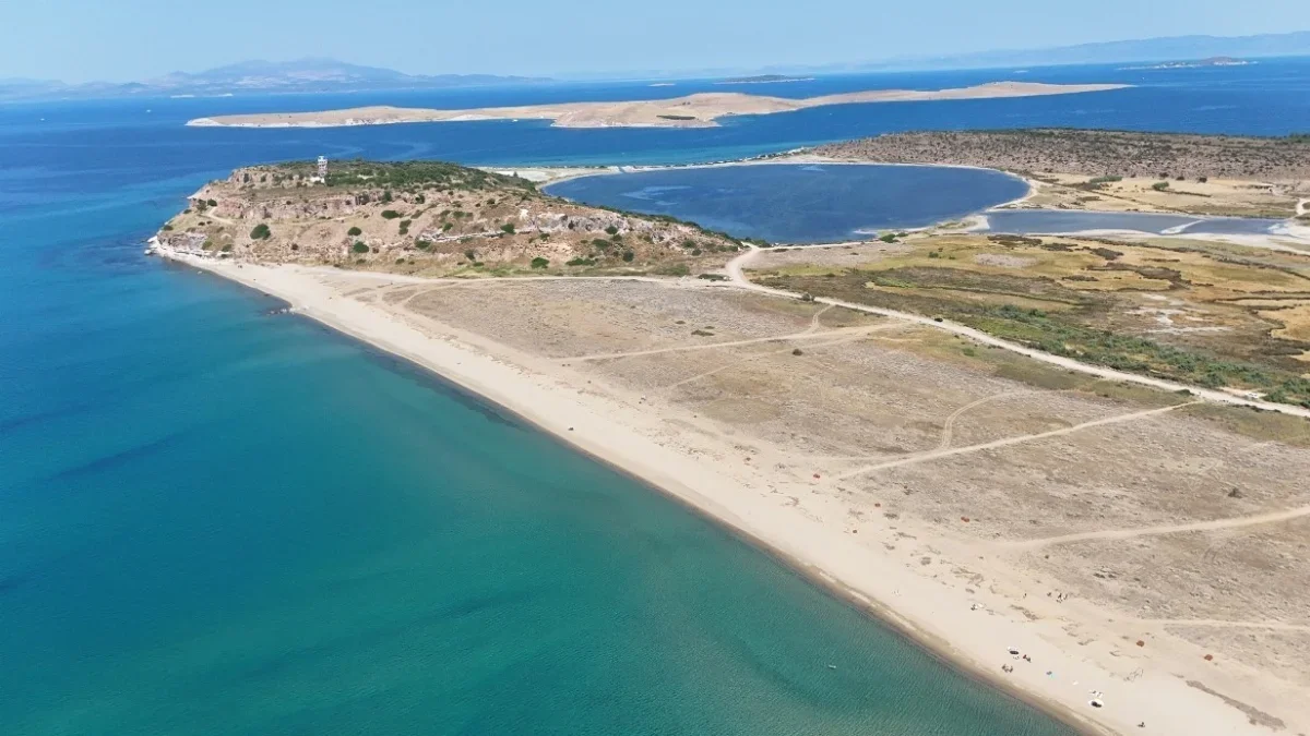 Ayvalık'ta kum zambaklarının koruma kafesleri çöplüğe döndü