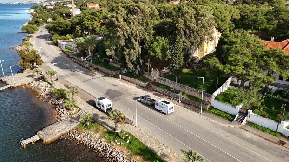 Ayvalık'ta karavan parkına yeni yasak: Yol kenarına izin yok