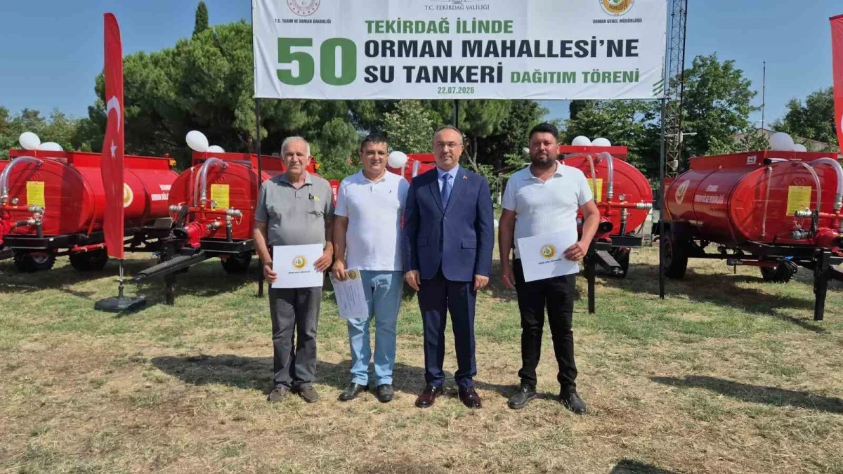 Tekirdağ'da 50 mahalleye su tankeri: Orman yangınlarına önlem