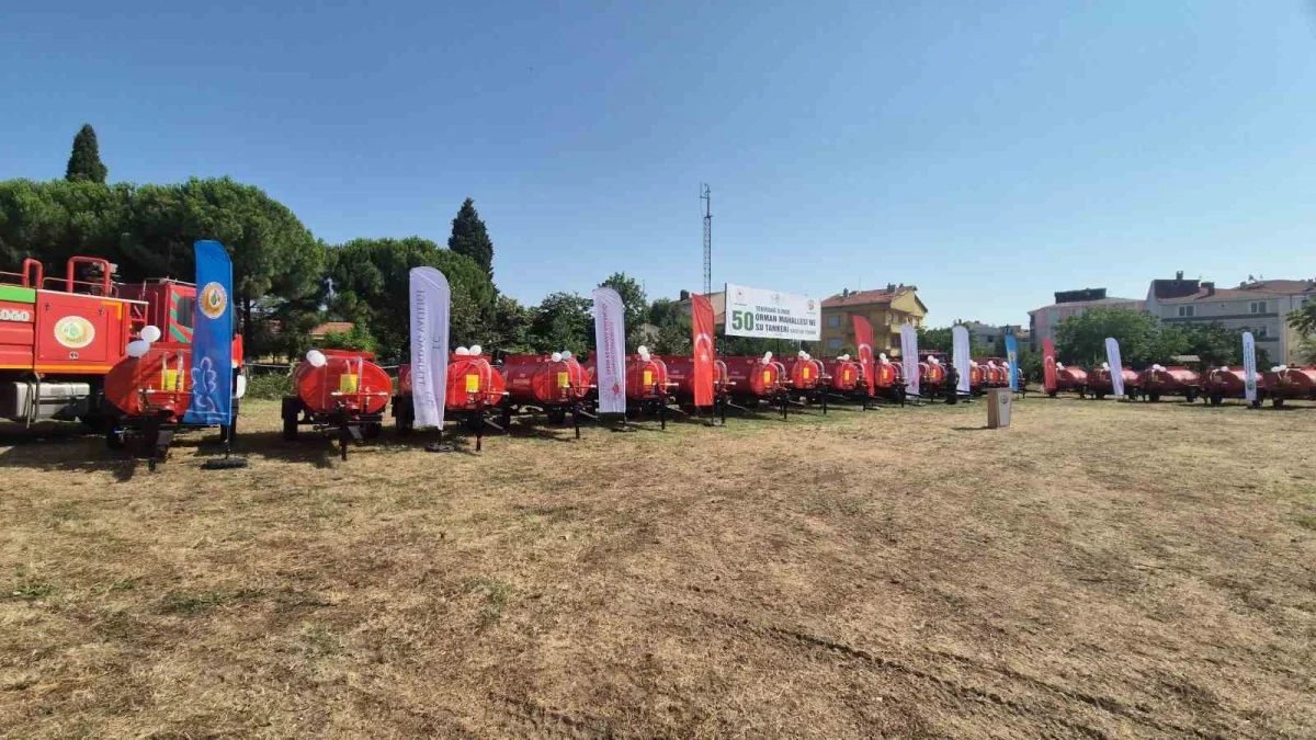 Tekirdağ'da 50 mahalleye su tankeri: Orman yangınlarına önlem