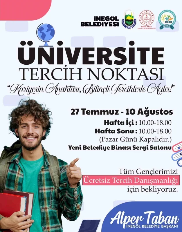 İnegöl Belediyesi'nden öğrencilere ücretsiz YKS tercih desteği