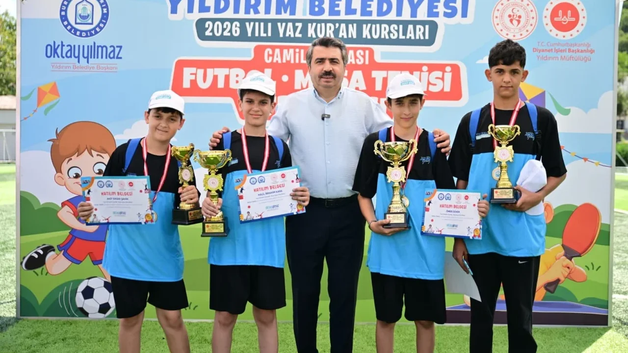 Yıldırım'da Yaz Kur'an Kursları turnuvasında kardeşlik kazandı