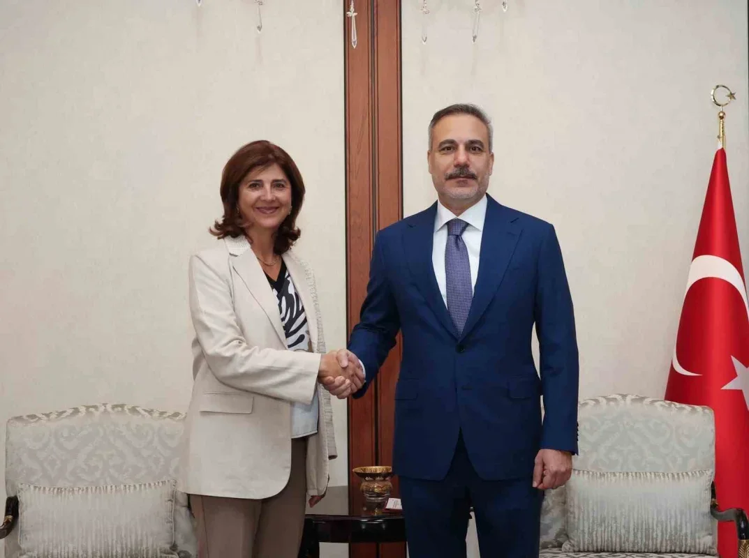 Fidan, BM Temsilcisi Cuellar'ı Kıbrıs gündemiyle kabul etti