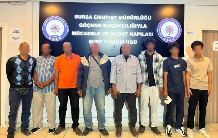 Bursa'da düzensiz göçmen operasyonu: 44 kişi yakalandı
