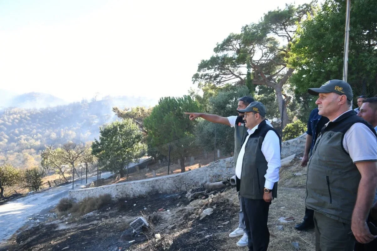 Altınoluk yangını kontrol altına alındı, Gömeç'te müdahale sürüyor