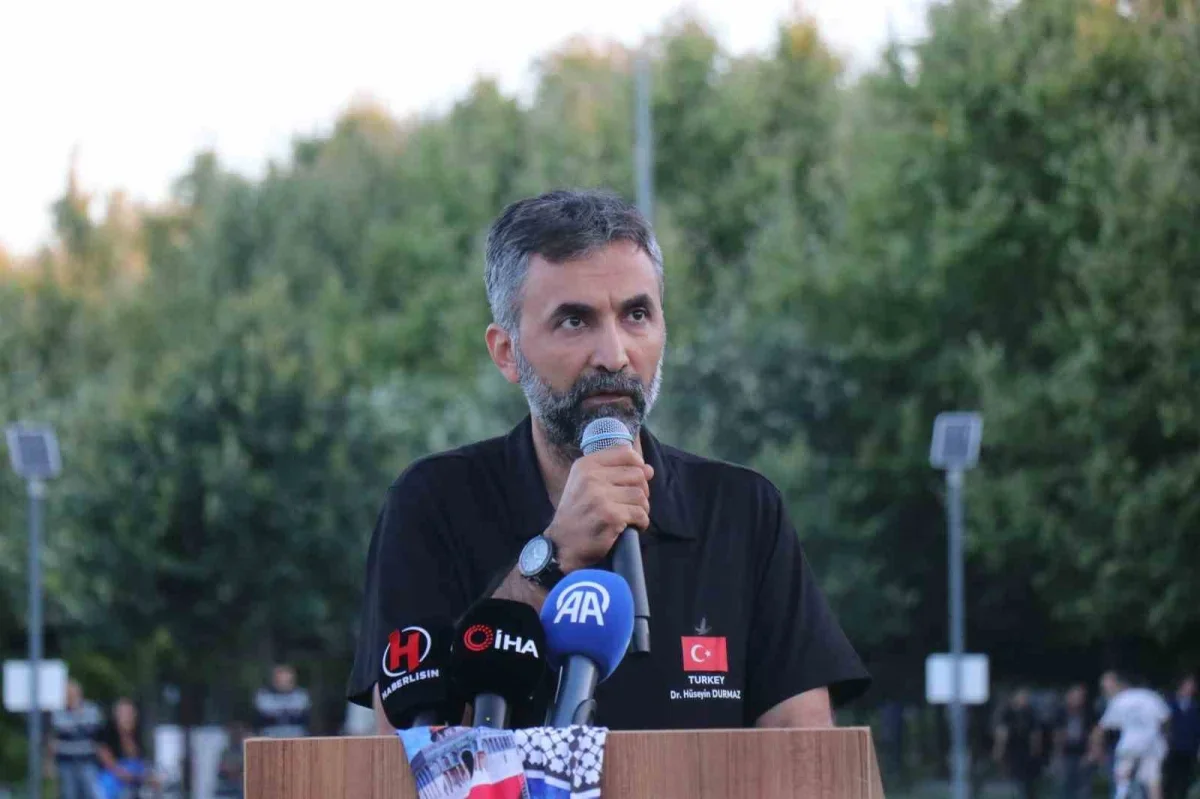 Uluslararası Filistin Kara Konvoyu Sakarya'da yürüyüş yaptı