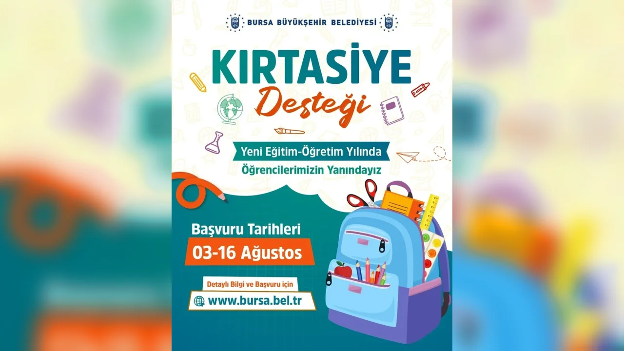 Bursa Büyükşehir Belediyesi'nden öğrencilere kırtasiye desteği