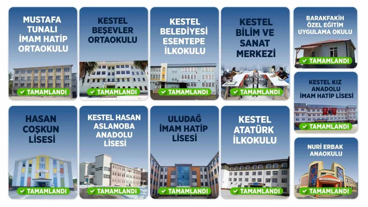 Kestel Belediyesi okullarda bakım ve onarım çalışmalarını tamamladı