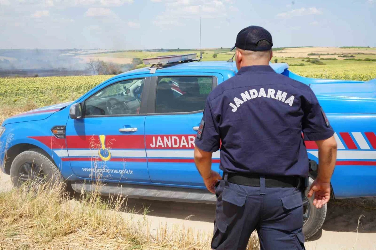 Edirne'de anız yangını 2 köy merasına ulaştı, alevler durduruldu