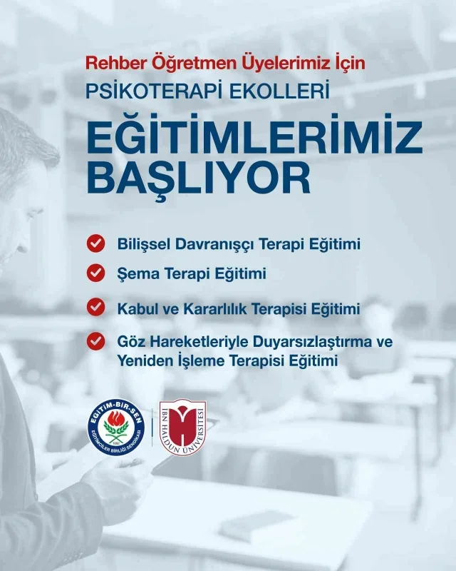 Eğitim-Bir-Sen'den rehber öğretmenlere psikoterapi eğitimi