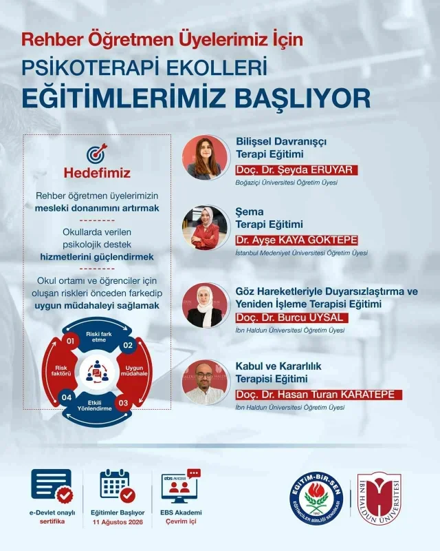 Eğitim-Bir-Sen'den rehber öğretmenlere psikoterapi eğitimi