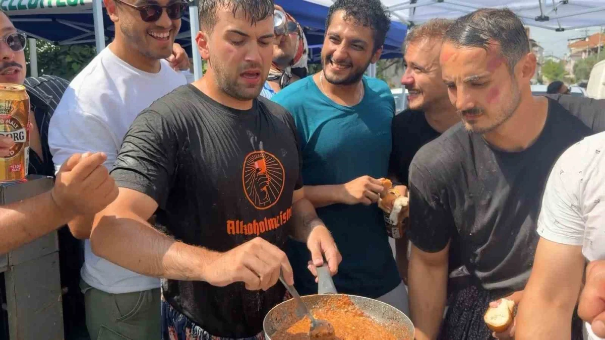 İznik'te damat su tankına atıldı, renkli anlar kamerada