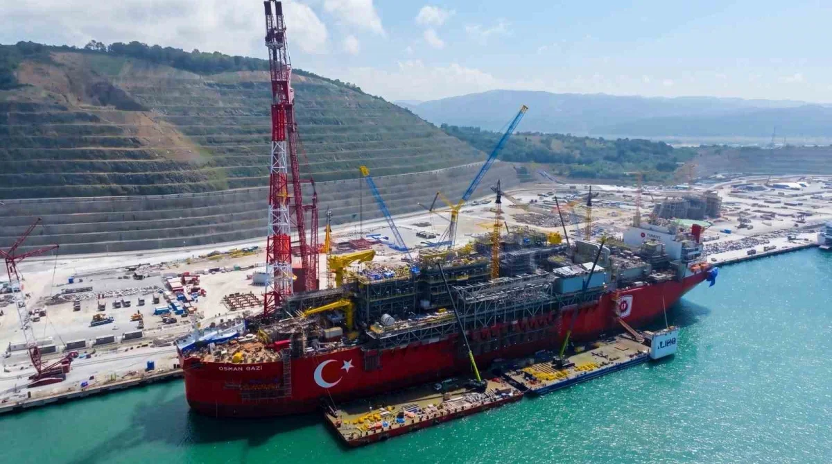 Osman Gazi Yüzer Üretim Platformu'nda son hazırlıklar