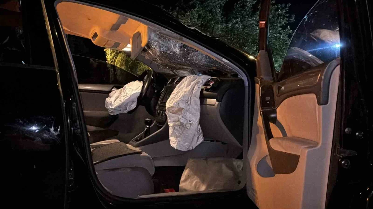 Edirne'de takla atan otomobilde parmağı koptu, arama yapıldı