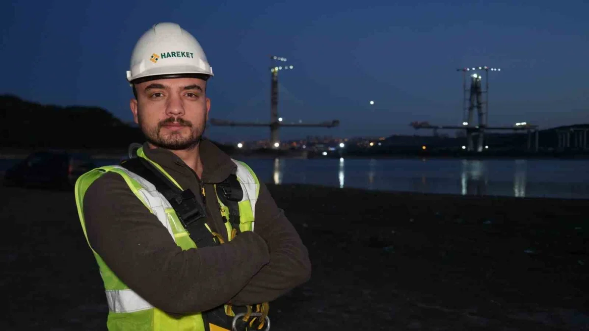 Sazlıbosna Köprüsü'nde 250 tonluk dev tabliye operasyonu