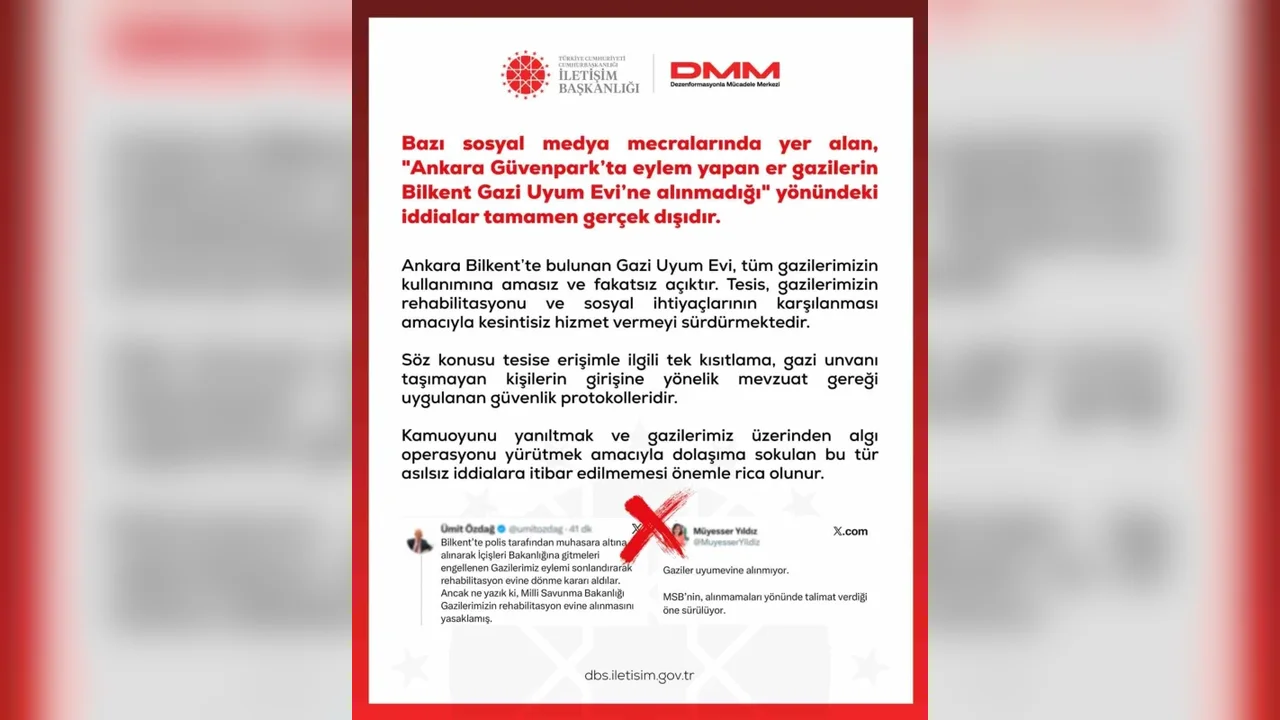DMM: Güvenpark'taki er gazilerle ilgili iddia gerçek dışı